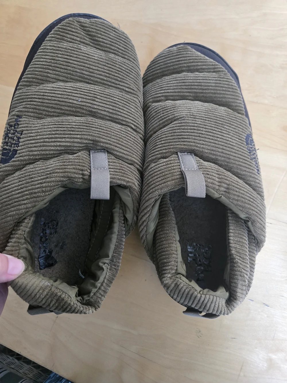 The North Face Nuptse Corduroy Slip-On Mule Casual Men’s US 11 Green/Black